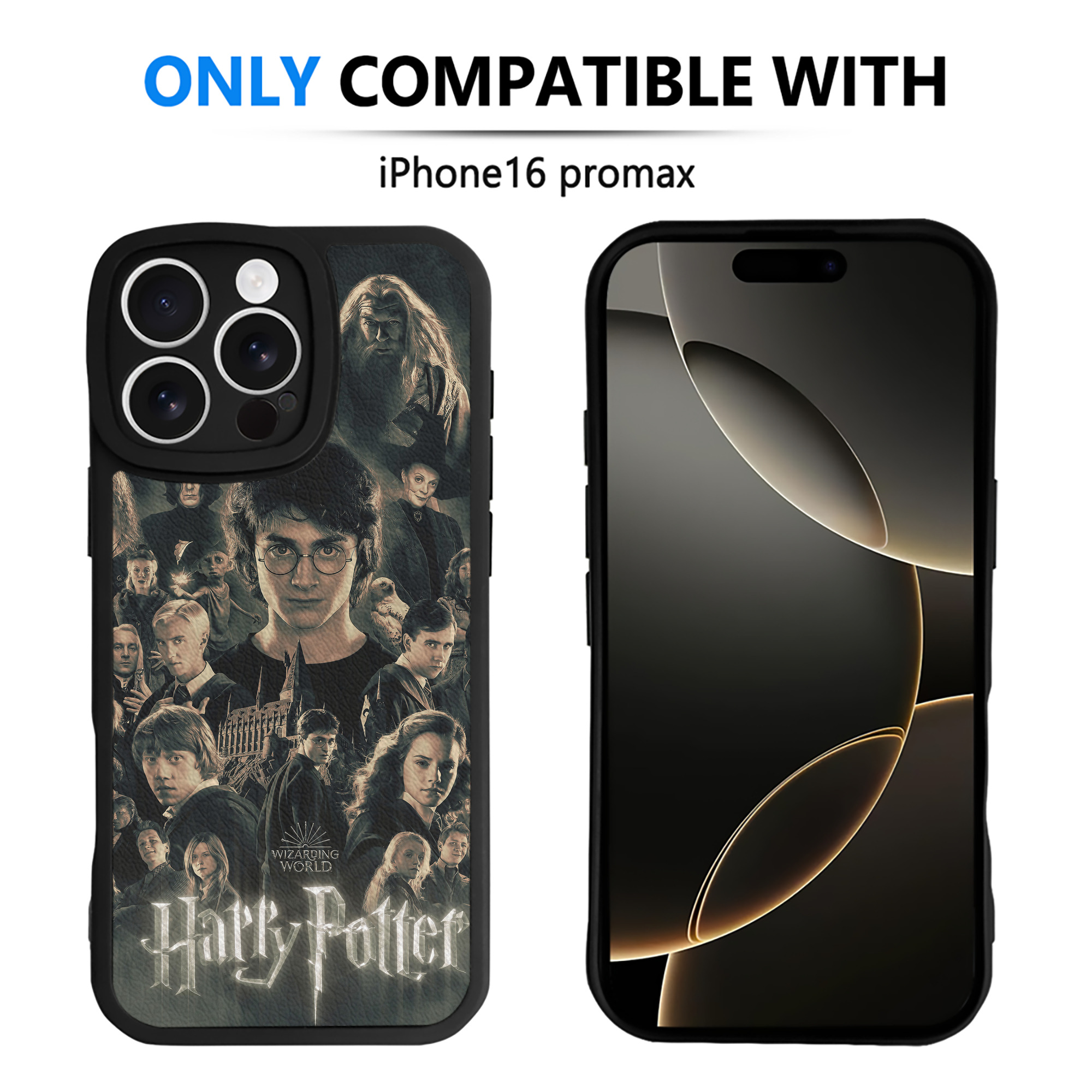 （画像用） Harry Potter ハリー・ポッターシリーズ 【iPhone 16シリーズ対応】シリコンスマホケース（レザー調） 材質：シリコン